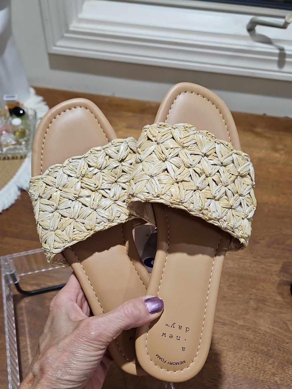 a new day Braided Slide Sandals - Natural Tan